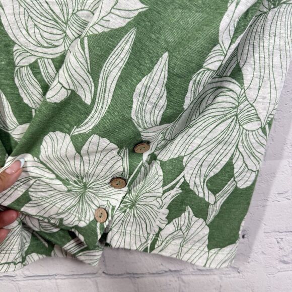 Tahari Boxy Blouse Women XL 100% Linen Summer Resort Vacation Cottage Top - Picture 5 of 7